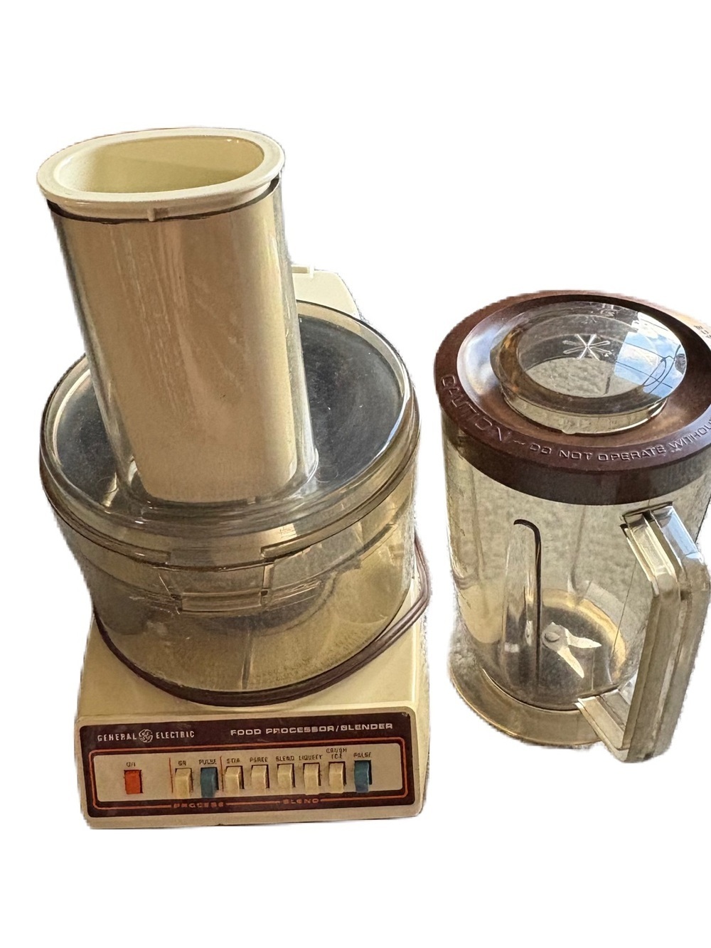 Vintage General Electric Food Processor and Blender Attachments 1970's D1-4200